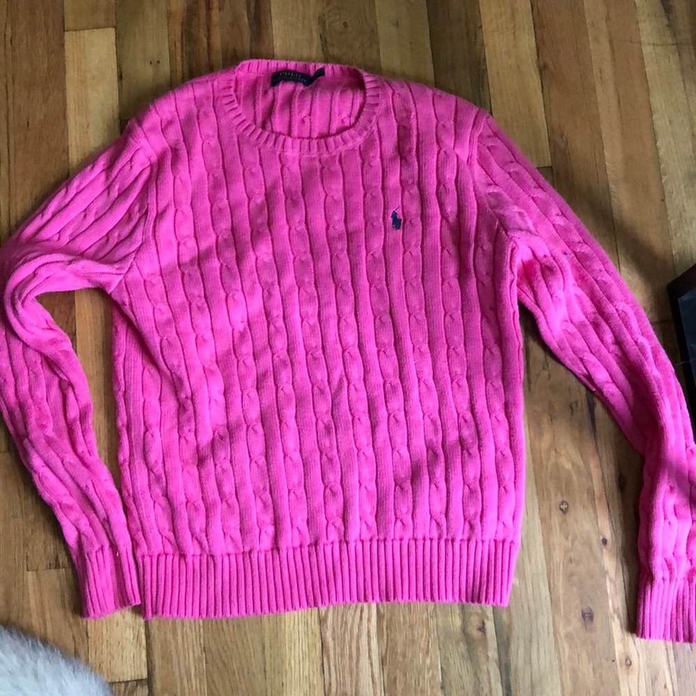 Pink ralph lauren sweater LG